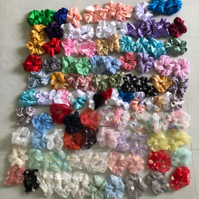 Combo 50 thun cột tóc SCRUNCHIES