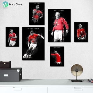 Bộ 6 Tranh Cầu Thủ Manchester United Treo Tường Trang Trí Phòng