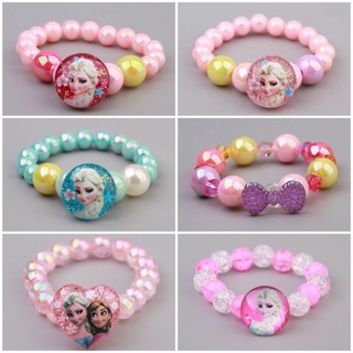 Vòng đeo tay cho bé gái hình Elsa Pony cầu vồng hạt ngọc siêu bóng đẹp cho trẻ em