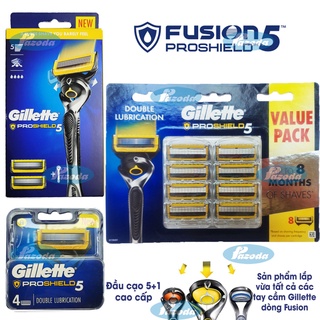 Dao cạo râu 5 lưỡi Gillette Proshield/ Proshield Chill và hộp lưỡi thay thế