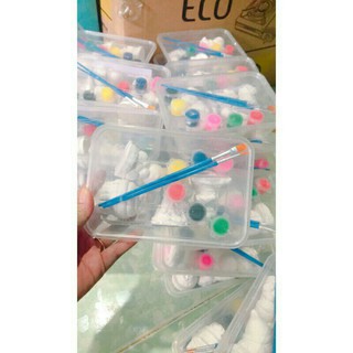 Hộp Tượng tô màu cho bé (5cm 2 cây cọ 1 vĩ  màu)