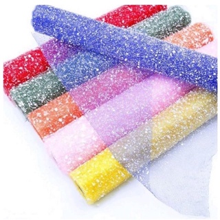 Giấy lưới tuyết gói hoa, giấy lưới nhện, giấy lụa vàng,  gói hoa bọc quà 50cm x 50cm -Brendo Store