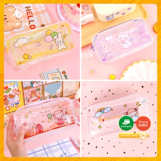 Túi đựng mỹ phẩm, bóp đựng đồ trang điểm trong suốt, size nhỏ, tiện dụng SP005255