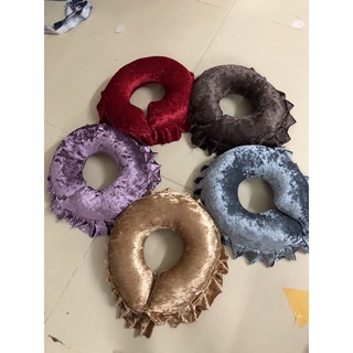 Gối úp mặt cho spa vải nhung nhám mềm mịn, đường may cẩn thận