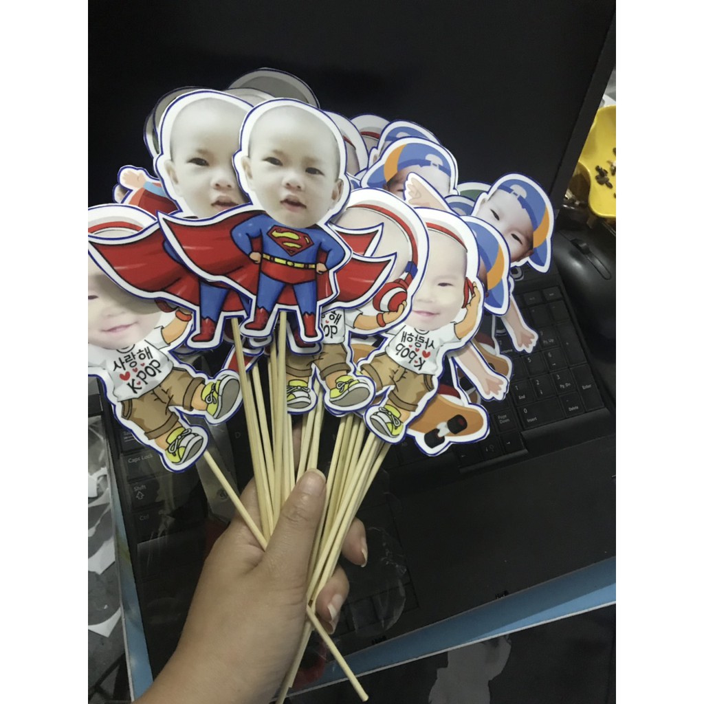 Topper cắm bánh chibi