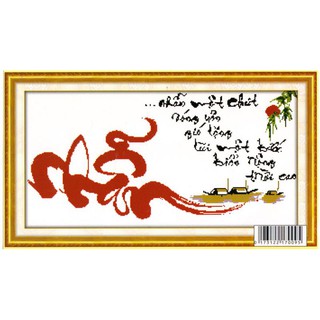 Tranh Thêu Chữ Thập Chữ Nhẫn H1731 (KHÁCH TỰ THÊU) KT:85X50CM
