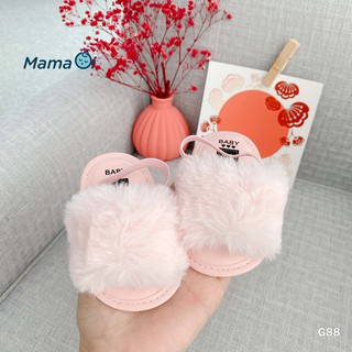 G88 Dép lông mềm màu hồng có qoai cho bé tập đi của Mama Ơi - Thời trang cho bé