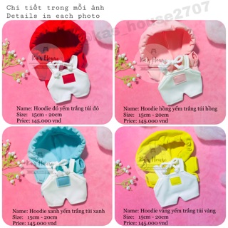 {15cm-20cm} CÓ SẴN- Set Hoodie yếm, outfit doll, outfit for doll