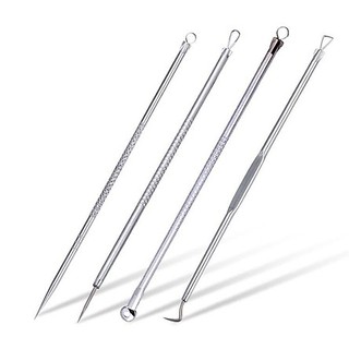Bộ 4 Món Que Nặn Mụn Với 8 Đầu Đa Năng Giúp Lấy Mụn Hiệu
