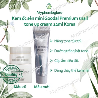 Kem Dưỡng Ốc Sên Goodal mini Premium Snail Tone Up 10ml. Kem dưỡng trắng lên ton da