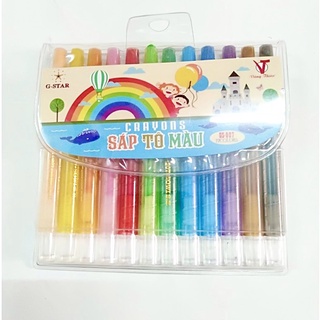 Bút Sáp Vặn Tô Màu STAR 907 Dành cho bé yêu(12 màu)