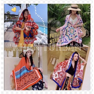 Khăn choàng in hoạ tiết thổ cẩm - Khăn choàng du lịch biển bohemian