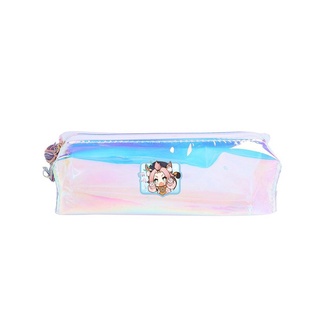 Hộp bút hologram in hình NHÂN VẬT GENSHIN IMPACT anime chibi game đựng đồ dùng học tập tiện lợi M2
