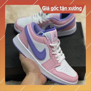 [FreeShip+ Hàng Xịn] Giày thể thao nam nư jordan hồng tím trắng thấp