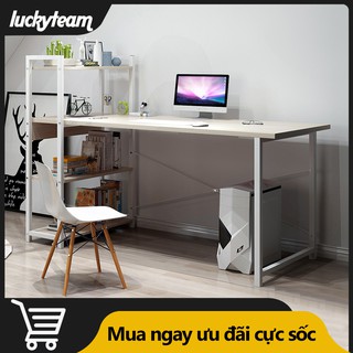 Bàn máy tính bàn làm việc kèm Lưu trữ nhiều lớp giá  chân bàn màu trắng，Dễ dàng cài đặt - FU94