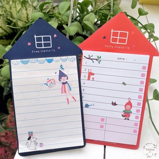 Giấy ghi nhớ giấy note hình ngôi nhà checklist, lên kế hoạch, planner