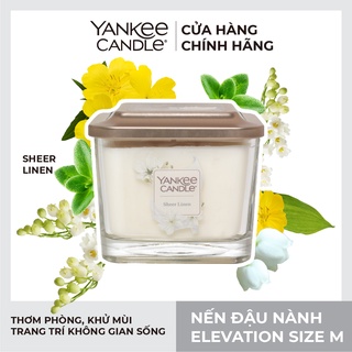 Nến ly vuông Elevation Yankee Candle size M - Sheer Linen (347g)