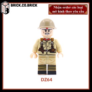 Phụ kiện MOC Army- Lính phát xít Nhật - Đồ chơi lắp ráp minifig và non-lego mô hình sáng tạo trang trí quân đội- DZ64