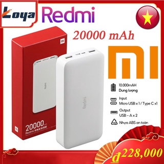 Sạc Dự Phòng Xiaomi Redmi Sạc Nhanh 20000mah củ sạc dự 10000mah Fast Charge Power Bank Chính Hãng