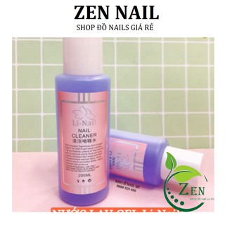 Nước lau gel, Nước Phá gel Li-nail chính hãng (200ml) có mùi thơm - cồn lau gel chuyên dụng cho dân làm móng