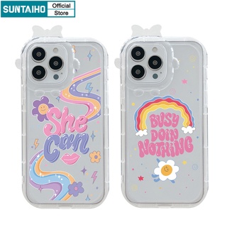 Ốp lưng iphone Suntaiho Ốp lưng iphone Ốp Điện Thoại TPU dẻo chống sốc in hoạt hình thích hợp cho iPhone 13 11 14 Pro Max 12 Pro Max XS Max XR 6 7 8