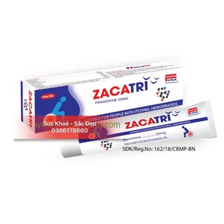 Kem Bôi Trĩ ZACATRI Cải Thiện Trĩ Nội, Trĩ Ngoại - Tuyp 20g