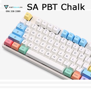Bộ nút bàn phím SA PBT Chalk 157 nút, tặng kèm keypuller