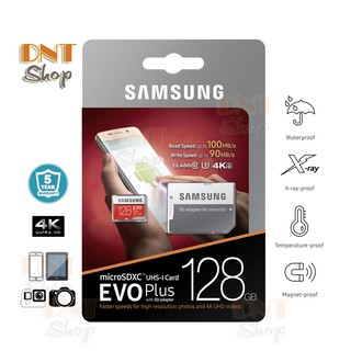 Thẻ nhớ MicroSDXC Samsung EVO Plus 128GB U3 4K - W90MB-R100MB With Adapter