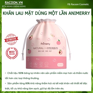 Khăn Lau Mặt ANIMERRY Dùng 1 Lần Cotton Cao Cấp, Mềm mịn, Siêu dai