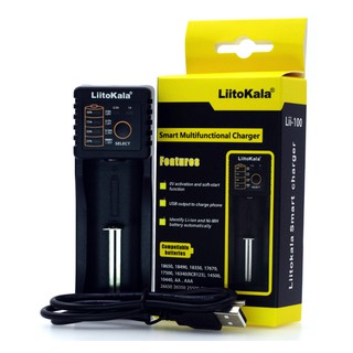 Sạc pin đa năng Liitokala Lii-100 một khe cho pin 18650, AA, AAA, 14500