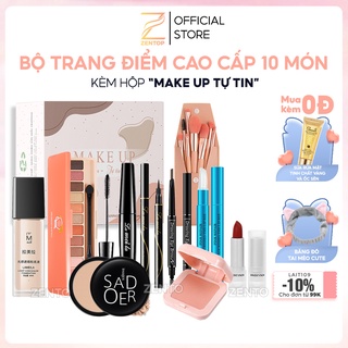 Bộ trang điểm cao cấp 10 món makeup chuyên nghiệp bảng màu hottrend  set trang điểm tiện lợi xài là xinh Zentop