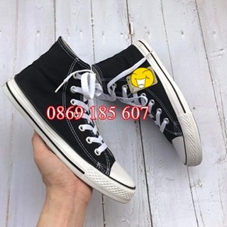 Giày CV Đen Trắng Cổ Cao, Giày Cổ Cao Sneaker Đen Trắng