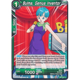 Thẻ bài Dragonball - bản tiếng Anh - Bulma, Genius Inventor / DB1-047'