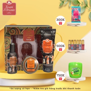 Bộ quà tặng Sữa tắm Nước hoa và Nến thơm Tesori d’Orientte Hoa Sen nhập khẩu từ Ý