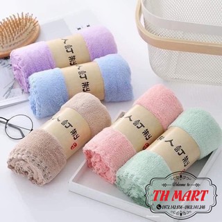 khăn mặt lông cừu xuất hàn siêu mềm mại, siêu thấm hút an toàn cho trẻ nhỏ