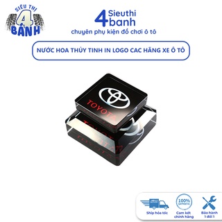 Nước hoa thủy tinh in logo các hãng xe ô tô, xe hơi để trên taplo - Tặng kèm đế dán taplo và lọ nước hoa ngẫu nhiên