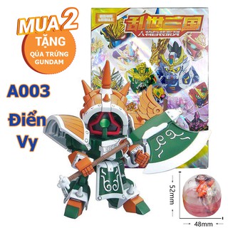Bộ 02 đồ chơi lắp ráp SD/BB Gundam A003 Điển Vy bản 2020 tặng kèm quả trứng Gundam nhựa Resin - Gundam Tam Quốc New4all