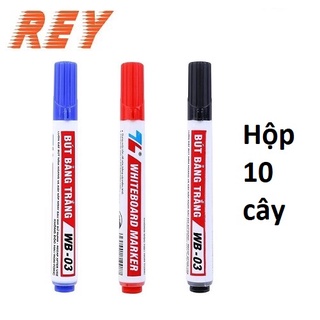 HỘP 10 cây bút lông viết bảng trắng 𝑻𝒉𝒊𝒆̂𝒏 𝑳𝒐𝒏𝒈 WB-03 (xóa được)