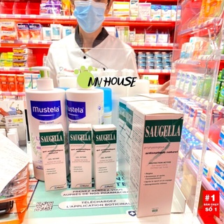 Dung dịch vệ sinh phụ nữ Saugella Antiseptique Naturel 250ml dành cho bà bầu, người bị nấm, ngứa… ddvs làm sạch dịu nhẹ