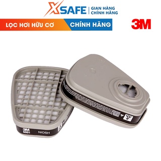 Phin lọc 3M 6001 lọc hơi hữu cơ xăng dầu - phun sơn - thuốc hóa học - dùng cho mặt nạ phòng độc 3M 6200/7502 - xsafe
