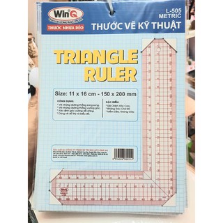 Thước chữ L, nhựa, 11x16cm-150x200 mm