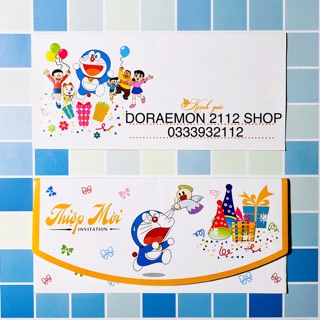 Bộ 10 thiệp mời sinh nhật Doraemon