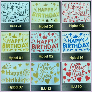 MIẾNG DÁN TRANG TRÍ BÓNG BAY MẪU HAPPY BIRTHDAY DIY, LÀM BÓNG GALAXY, JUMBO, PHỤ KIỆN TRANG TRÍ