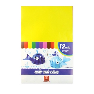Combo 3 tập giấy thủ công 12 màu 3486 - Hồng Hà