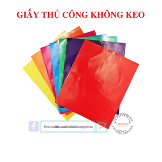 [Mã LIFEBOOK2 giảm 10% đơn 0Đ] Xấp 7 tờ giấy thủ công không keo nhiều màu