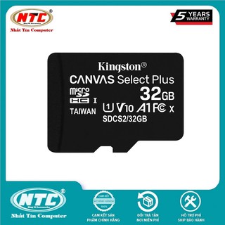 Thẻ Nhớ MicroSDHC Kingston Canvas Select Plus 32GB Class 10 U1 100MB/s - Không Adapter (Đen)