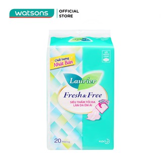 Băng Vệ Sinh Laurier Fresh &amp; Free Siêu Mỏng Có Cánh 20 Miếng