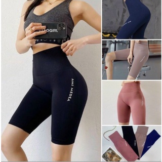 Quần tập gym lửng,ngố cạp cao gen bụng AMI