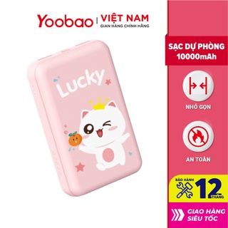 Sạc dự phòng mini 10000mAh Yoobao P10W - Kèm đèn LED - Hàng chính hãng - Bảo hành 12 tháng 1 đổi 1