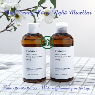 Nước Tẩy Trang Innisfree Derma Formula Micellar Cleansing Water (250ml)